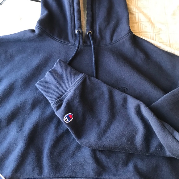 Navy blue champion hoodie - Picture 2 of 4